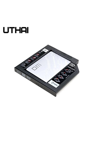 Choice علبة محرك الأقراص الصلبة DW95 مقاس 9.5 مم من البلاستيك Optibay SATA 3.0 مع محول DVD 2.5 بوصة SS...