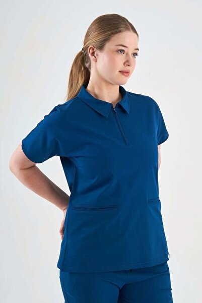 Owlet Medikal Σετ με γιακά πόλο Lycra Petrol Blue