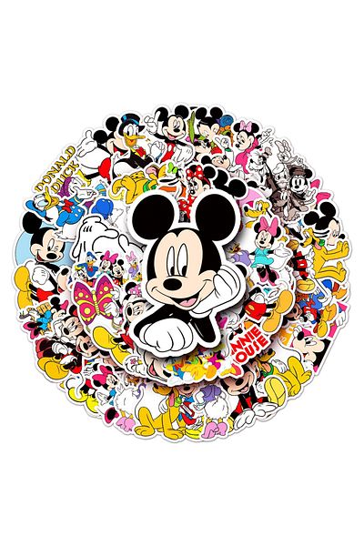 Choice 50pcs 10/30/50pcs Cute Cartoon Disney Mickey Mouse Stickers Kawaii Donald Duck Minnie Cartoon Graffi