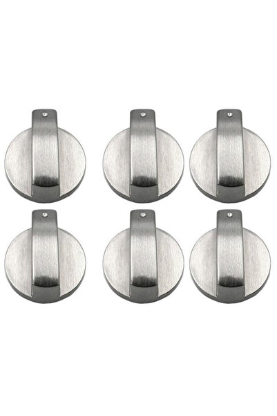 Choice 6 قطع 4/6 قطع مقابض تحكم عالمية للموقد، زر تبديل موقد معدني لموقد المط...