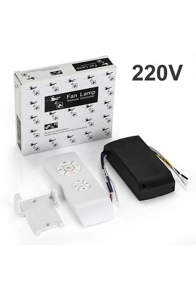 QIACHIP 220v Universal Ceiling Fan Lamp Remote Control Kit Ac 110-240v Timing Control Switch Adjuste