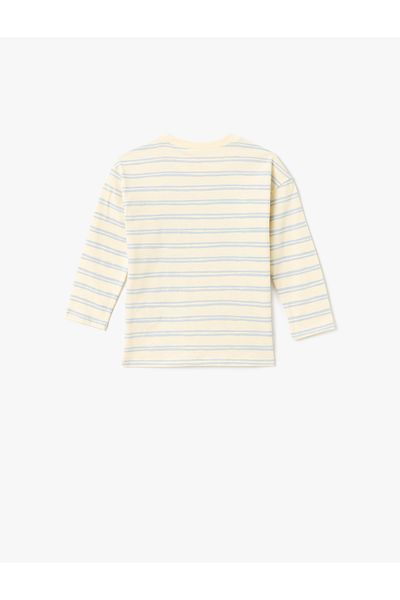 Koton Photo Print Cotton Long Sleeve Crew Neck T-Shirt