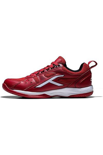 Hundred Raze Non-marking Badminton Shoes For Men | Red/black/white, Uk 9/us 10/eu 43 | Polyester,rubber