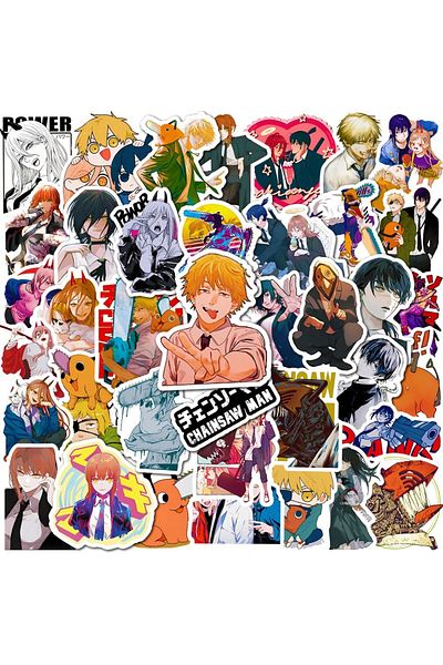 Choice 50pcs 10/30/50pcs Pochita Chainsaw Man Stickers Cool Denji Makima Sticker Waterproof Skateboard Lugg