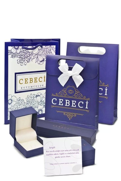 Cebeci 14 Ayar Altın Damla Küpe