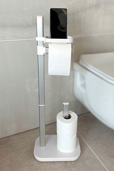 Prima Nova Water Standing Toilet Paper Holder-White