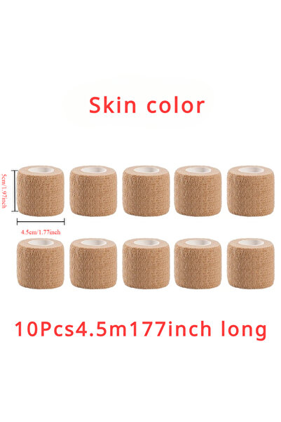 Choice 5 سم × 4.5 متر، بيج، 10 لفات، 10 لفات، شريط لف رياضي، ضمادة مرنة ذاتية...