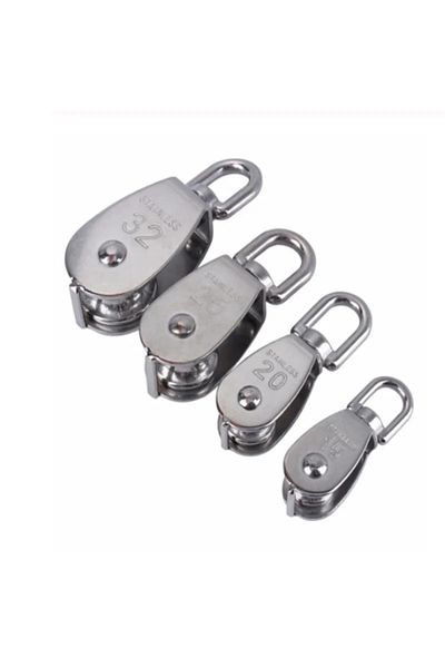 Choice M20 Stainless Steel Pulley M15/m20 M25 M32 M50 Single Wheel Swivel Lifting Rope Pulley Set Lifting W