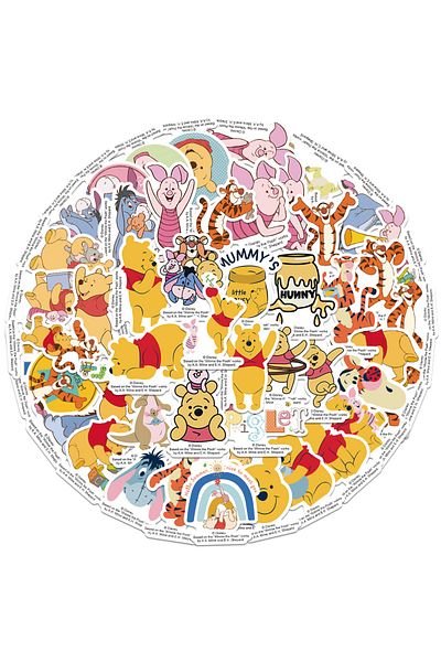 Choice 50pcs 50pcs Disney Winnie The Pooh Stickers For Kids Cute Anime Decals Classic Toys For Luggage Note