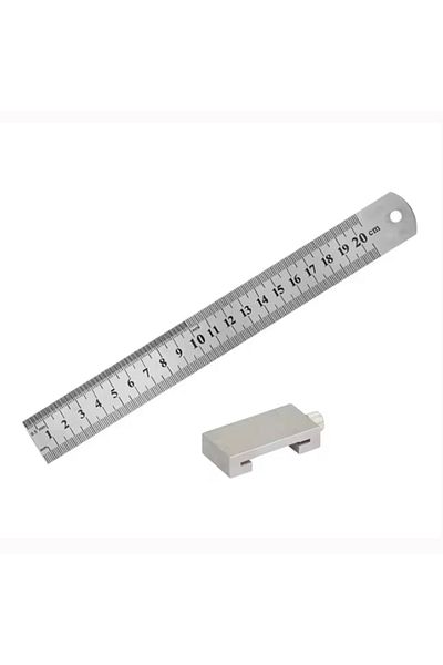 Choice 20cm Woodworking Steel Ruler, Straight Ruler Gauge Positioning Woodworking Square A Square Measuring