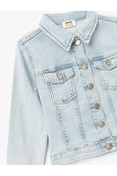 Koton Jachetă din denim cu mânecă lungă din bumbac