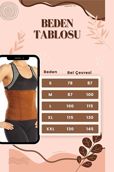 THE SEPT Deve Tüyü Yün Bel Korsesi Sıcak Tutan Kışlık Bel Kuşağı