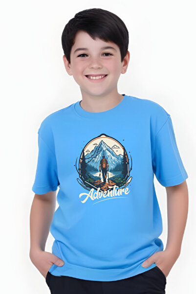 YA KO KİDS Planinska avantura Štampano Dečačka majica kratkih rukava T-shirt