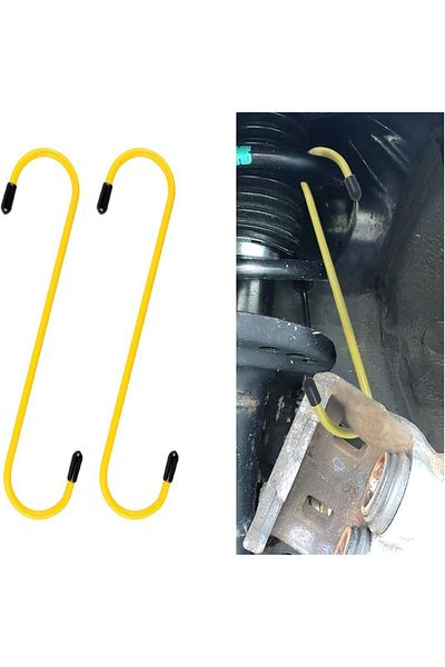 Choice 2 Pack (YELLOW) Car Brake Caliper Hooks Auto Brake Caliper Hangers Hooks With Rubber Tips Universal