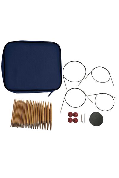Choice A Circular Knitting Needles Crochet Hook Bamboo Knitting Set Interchangeable Case Craft Sewing Kits.