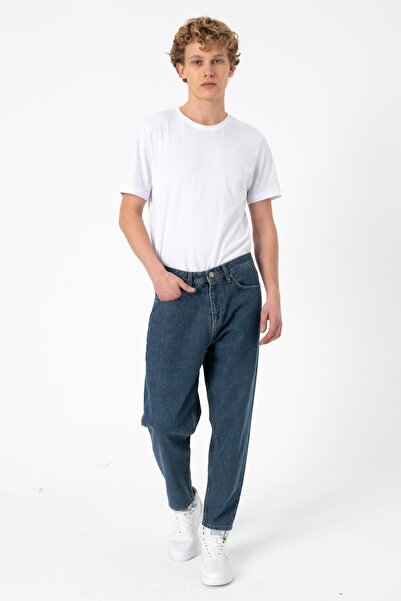 BLAYF جينز مكسيكي أصلي - مقاس مريح، 100% قطن، جينز أزرق داكن