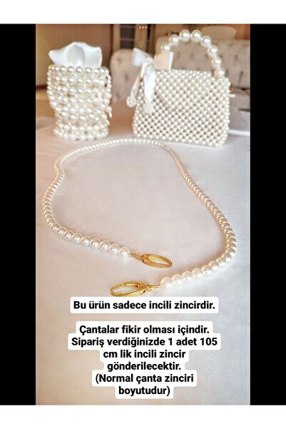 ABBEY İncili Çanta Zinciri 105 Cm(1 ZİNCİR FİYATIDIR)