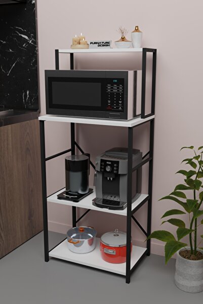 FurnatureDesign Mutfak Banko Çok Amaçlı Raf Dolap Düzenleyici Bango Mikrodalg...