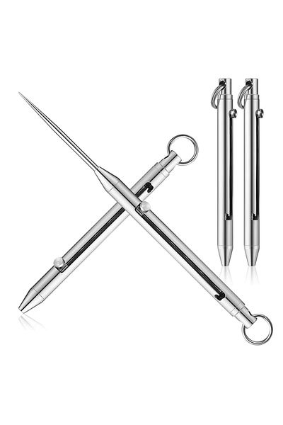 Choice 1PC Portable Titanium Retractable Toothpicks Mini Pocket Toothpicks Keychain Pendant Gift Outdoor...