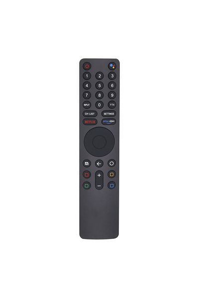 FGHGF جهاز تحكم عن بعد صوتي بتقنية البلوتوث باللون الأسود يناسب مساعد جوجل الصوتي لجهاز Mi Tv P1 Q1 4s