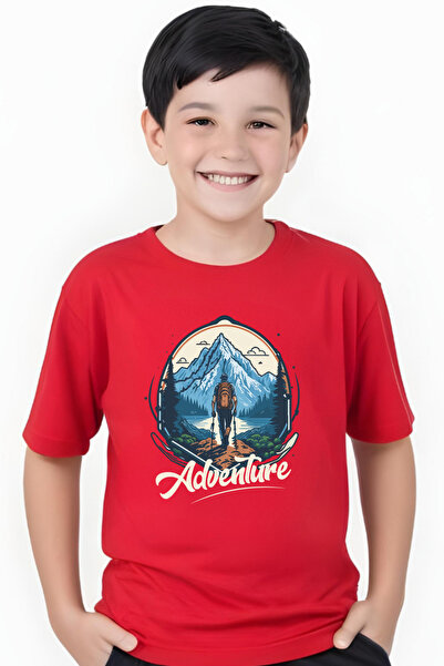 YA KO KİDS Planinska avantura Štampano Dečačka majica kratkih rukava T-shirt