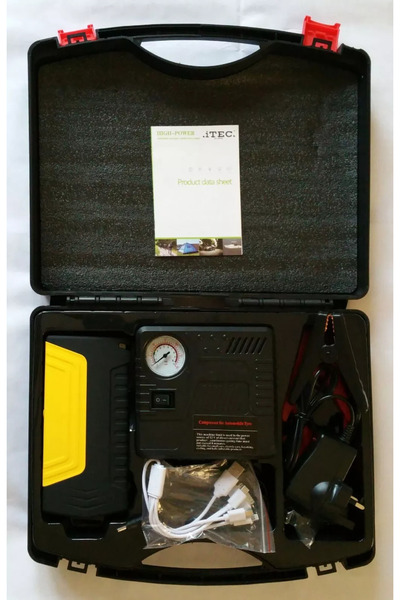 Arabest 12V Car Jump Starter, Power Bank, Tire Inflator Jump Power Booster Ba...