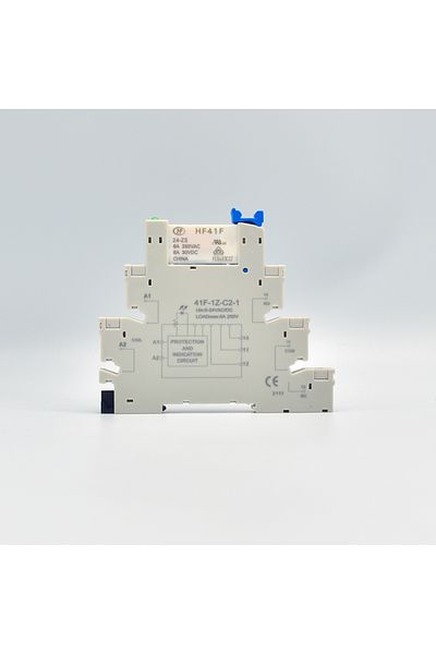 Choice 24v 1pcs High Frequen Utra-thin Slim Relay Din Mount With Led 6a 1co Relay 41f-1z-c2-1 Hf41-f-24-zs