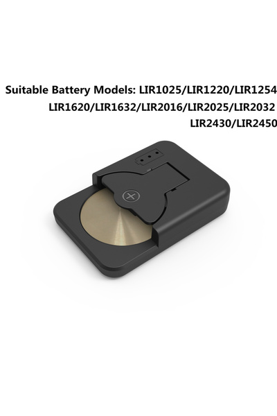 Choice شاحن بطارية زر Elough أسود اللون للعملات المعدنية LIR1025/1220/1254/16...