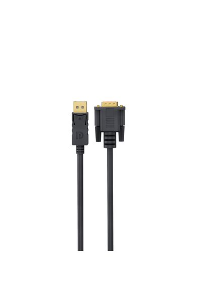 Choice 1 كابل محول DisplayPort إلى VGA أسود عالي الدقة 1080 بكسل من ذكر إلى ذكر كابل DisplayPort Dp Vga