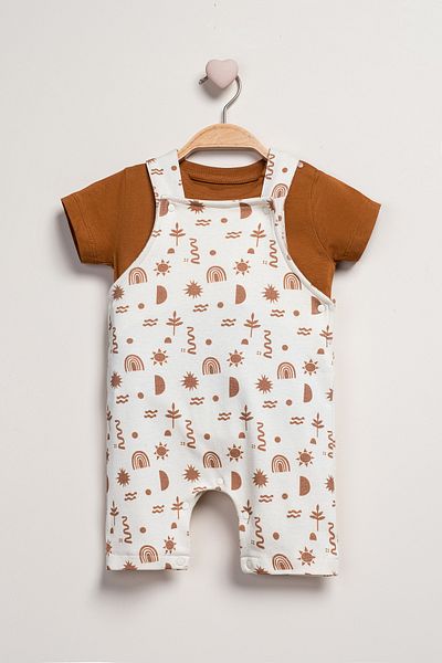 Baby Fou T-Shirt and Salopet Set - Set of 2