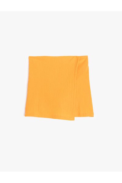 Koton Textured Relaxed Fit Basic Shorts Skirt