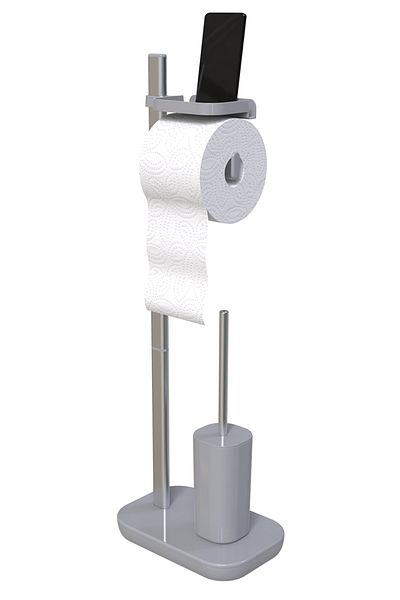 Prima Nova Gray Water Standing Toilet - with Paper Holder and Brush