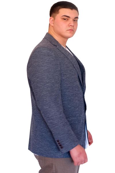 ModeXL Ανδρικό κλασικό σακάκι σακάκι - Mode XL, Plus Size, BRITAIN 23028 ΓΚΡΙ