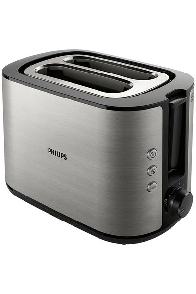 Philips Prajitor de paine Philips Viva Collection HD2650/90, 950 W, 8 niveluri de rumenire, Inox