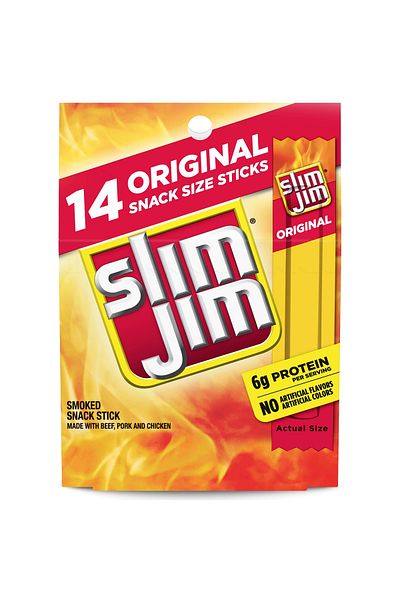 Slim Fast Slim Jim 14 Original Snack Size Stick - 6g Protein Per Serving 111g