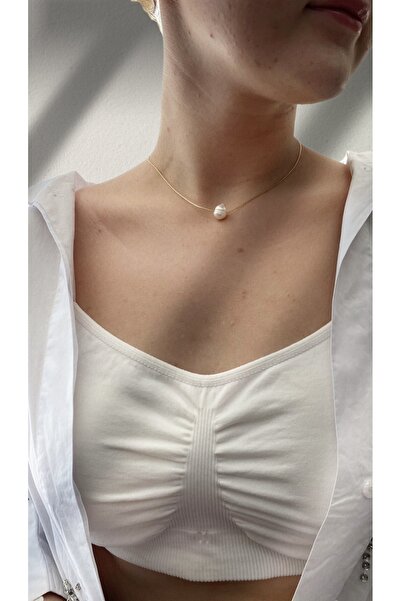 By Saadet Özkanlı Kadın Iri Gerçek Inci Zincirli Kolye, 11 Mm Inci,istiridye ...