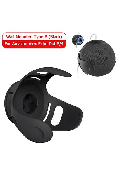 ALLOYSEED Black Wall Mount A For Echo Dot 5/4 Wall Mount Holder Speaker Bracket For Amazon Alexa Echo Dot 4 Ge