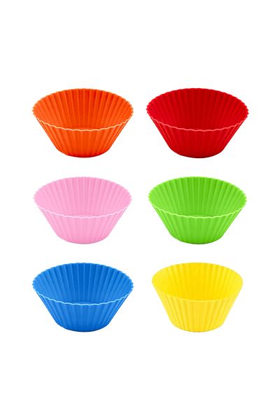 Choice 12pcs 12pcs Silicone Cupcake Baking Cups Reusable Non-stick Muffin Mold Dessert Pudding Ramekin Hol
