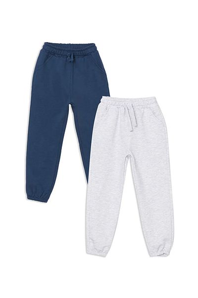 LC Waikiki LCW Kids White Elastic Waist Boy's Jogger αθλητική φόρμα κάτω 2 τεμαχίων