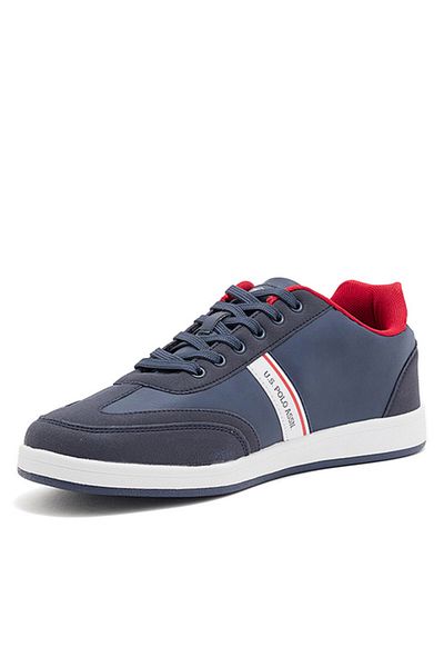 U.S. Polo Assn. Men's Navy Low-Top Sneakers,Lightweight Casual Shoes for Classic Look