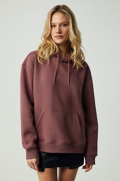 GRIMELANGE Adel Women - Organic Cotton Fleece Soft Relaxed Kangaroo Pocket Sweatshirt