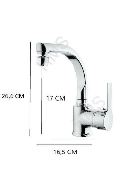 HMS T-Mix Aura Sink Faucet with Solid Brass Head