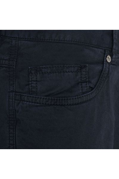 Hiltl Navy Blue 5 Pocket Washed Slim Fit Cotton Trousers
