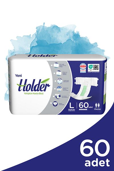 Holder Waistbanded Patient Diapers Large (Large Size) 2 Pack 60 Pieces
