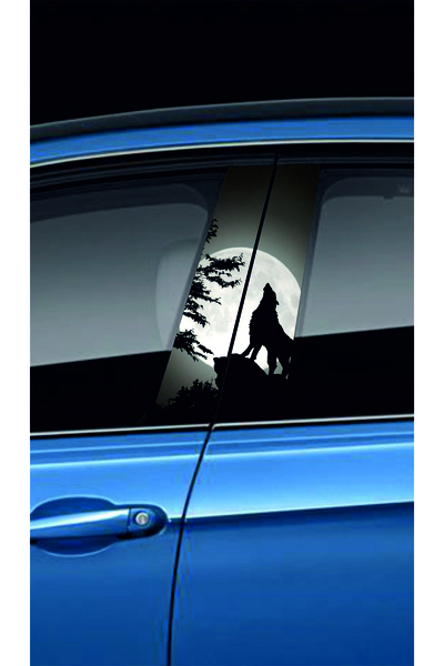 NEON Dijital Baskı Merkezi رقائق تغطية عمود باب السيارة (المجموعة اليمنى اليس...