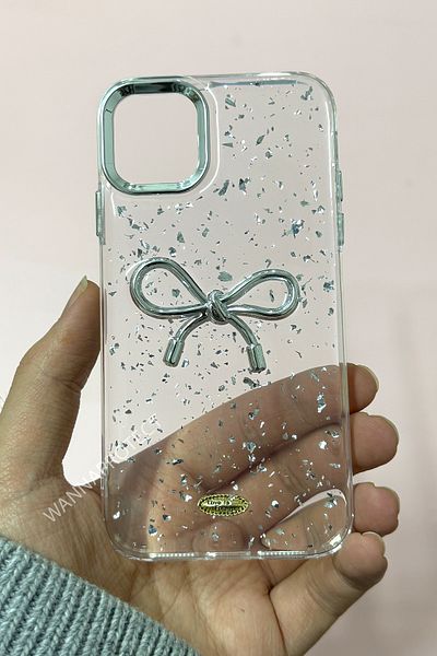 WANNA PROTECT غطاء شفاف بنمط القوس متوافق مع هاتف iPhone 11، غلاف هاتف لامع مقاوم للصدمات