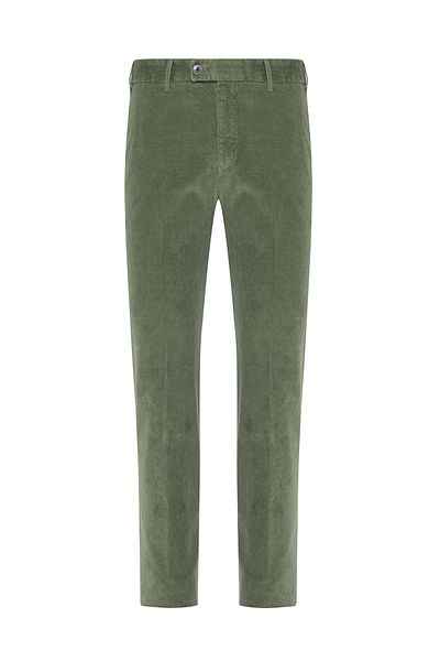 Hiltl Green Supima Cotton Slim Fit Thin Corduroy Chino Pants