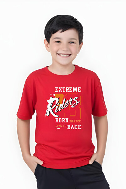 YA KO KİDS Tricou cu mânecă scurtă cu imprimeu Riders 73 pentru băieți