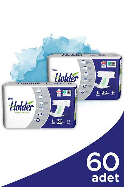 Holder Waistbanded Patient Diapers Large (Large Size) 2 Pack 60 Pieces