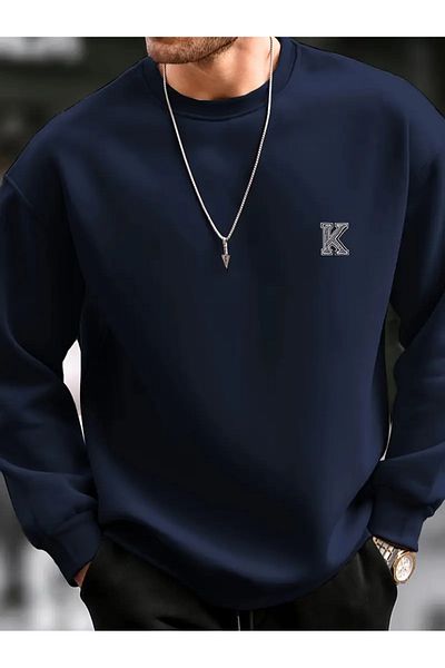Karatopak K Printed Unisex Oversize Crew Neck Sweatshirt